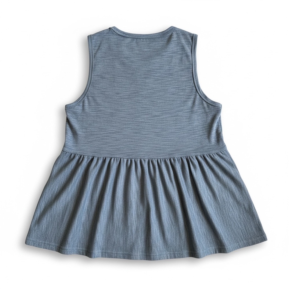 Doe & Rae Boutique Heather Blue Decorative Trim Tank Top Size L NWT